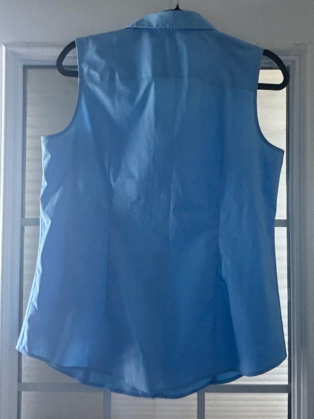 Talbots Sleeveless Button-Down Shirt in Sky Blue - Picture 7 of 7